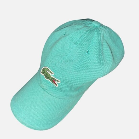 Lacoste Green Cotton Twill Baseball Cap, Crocodile Logo, One Size Adjustable - Picture 1 of 5